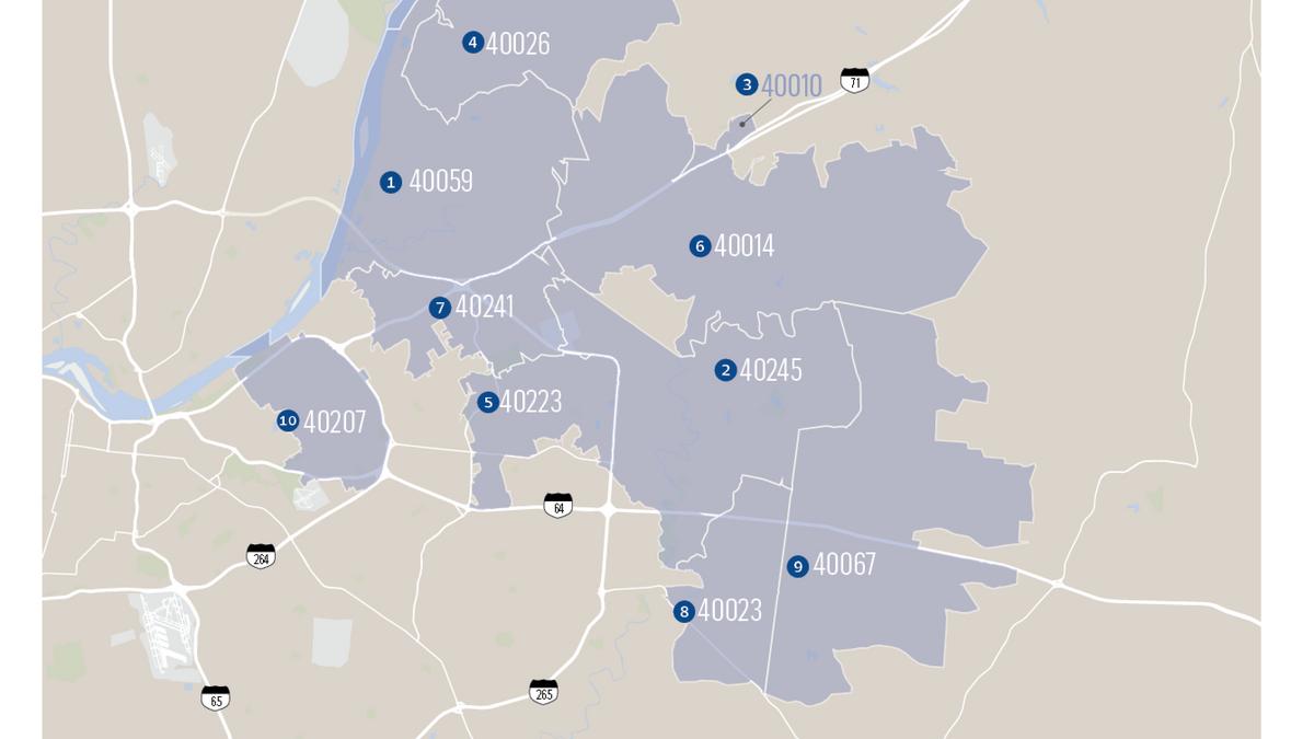Louisville&#39;s wealthiest ZIP codes are concentrated in its East End - Louisville Business First