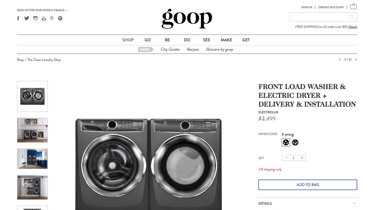 Electrolux AB goes digital first on actor Paltrow’s website