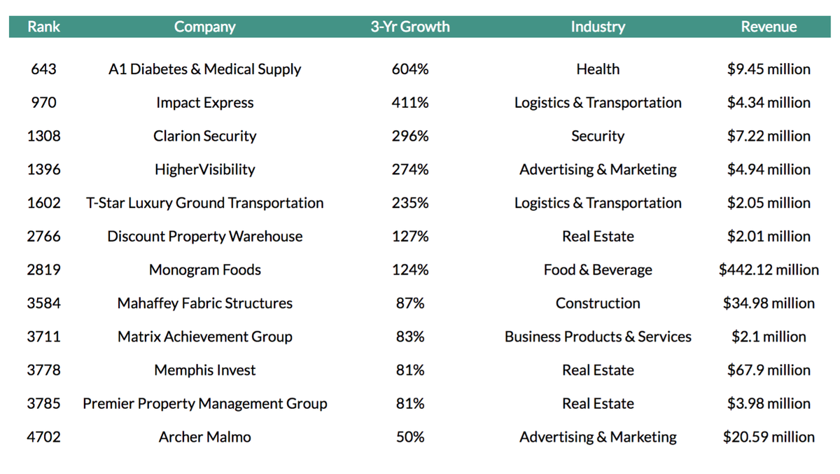 BIGGEST COMPANIES IN MEMPHIS visual data 5