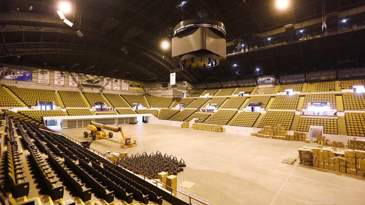 Inside the UWMilwaukee Panther Arena during its 6.3M renovation