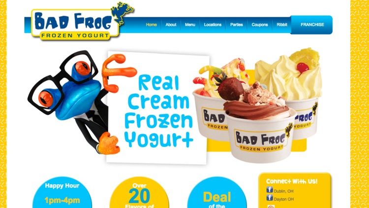 Bad frog frozen yogurt coupons