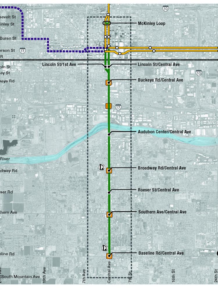 South Phoenix Light Rail Map Phoenix Gets $2M To Advance South Central Light Rail Design - Phoenix  Business Journal