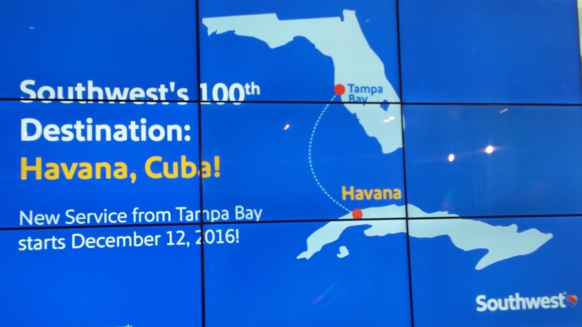 Start date for Southwest Tampa to Havana flights Tampa Bay Business