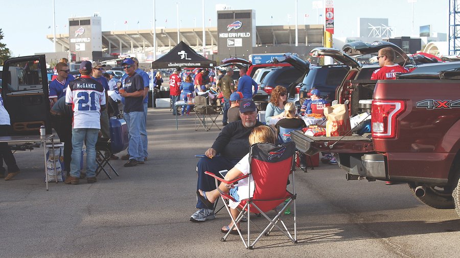 Buffalo Bills store preps for a busy weekend