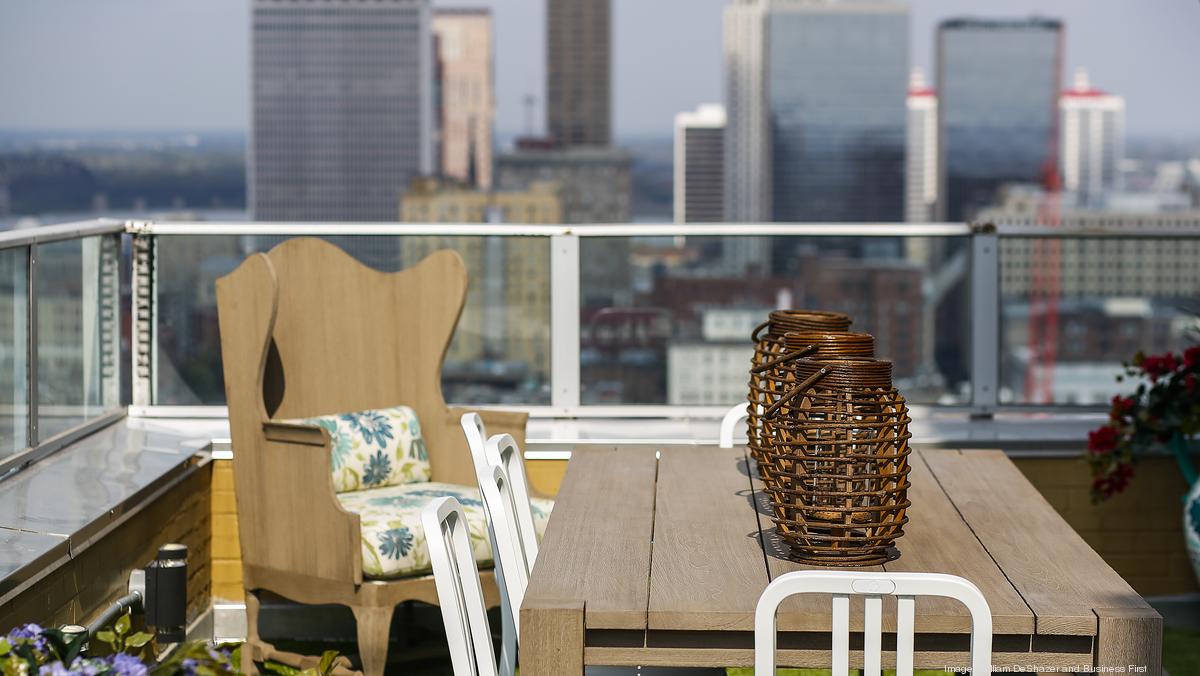 Photos of 800 Tower City Apartments rooftop pool Louisville Business