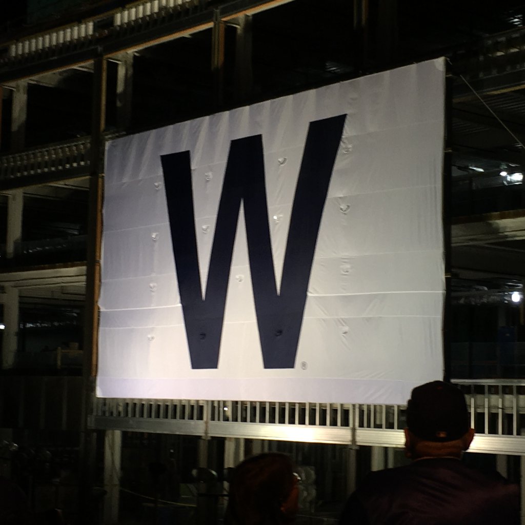 Chicago Cubs - FLY THE W - w/logos - World Series Champions 2016 - 3.5 –