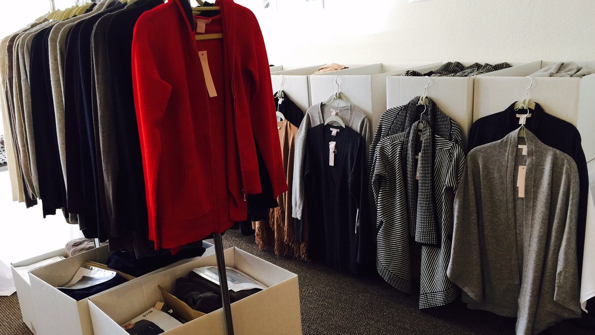 The Cashmere Sale, a popup luxury cashmere store in Bellevue, shares space with The Ruby Room