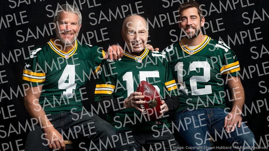 bart starr brett favre aaron rodgers autograph