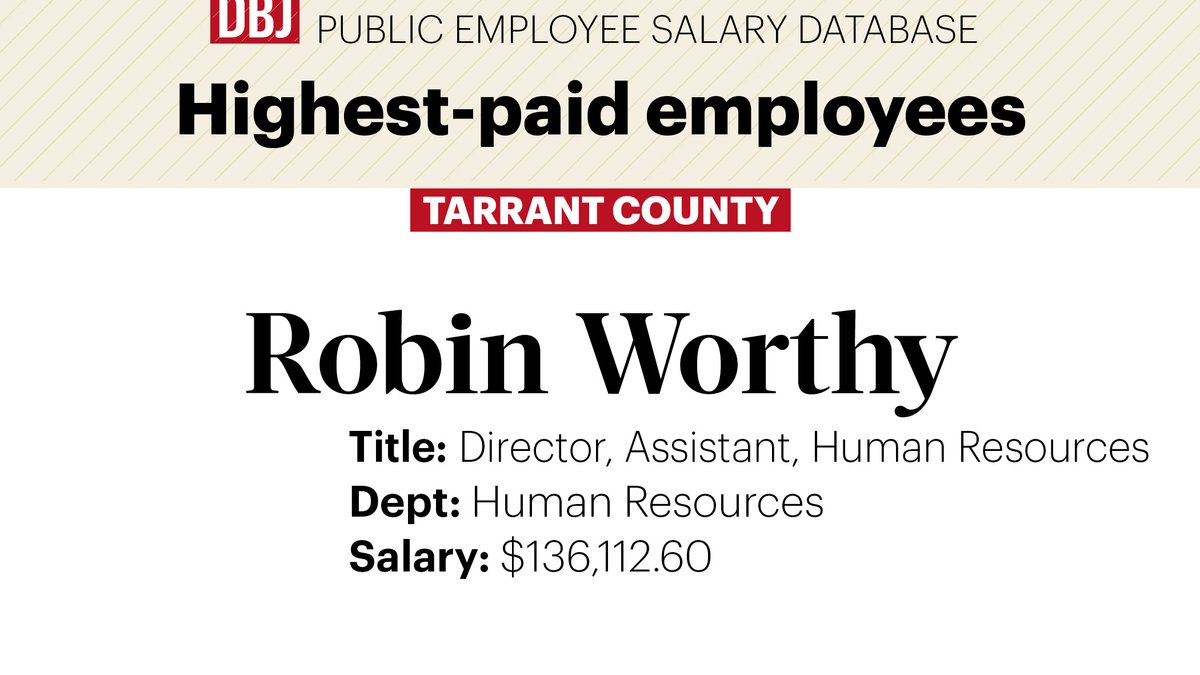 Salary Tracker North Texas Public Salary Database Tarrant County