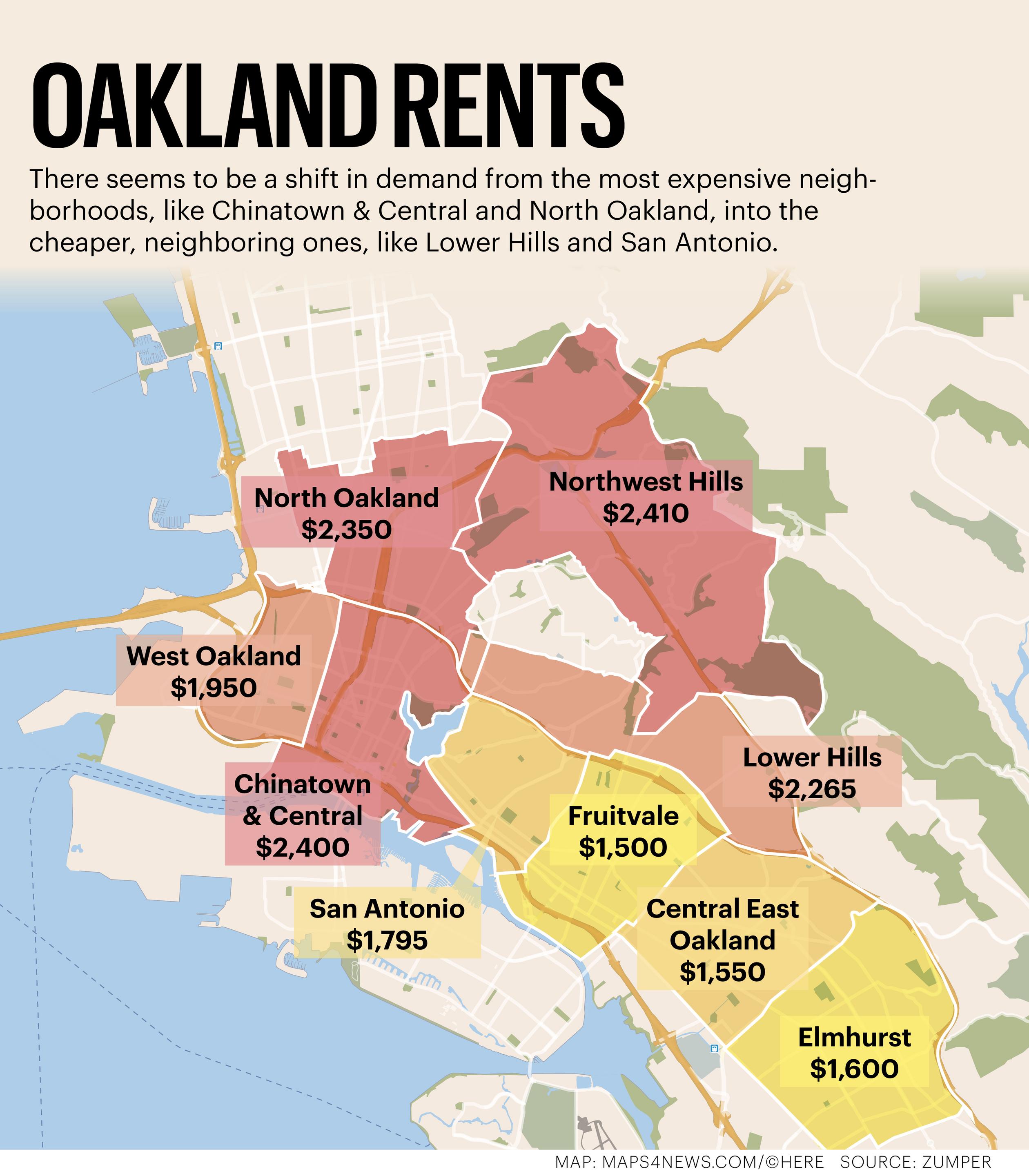 Here are Oaklands most expensive and most affordable neighborhoods for 