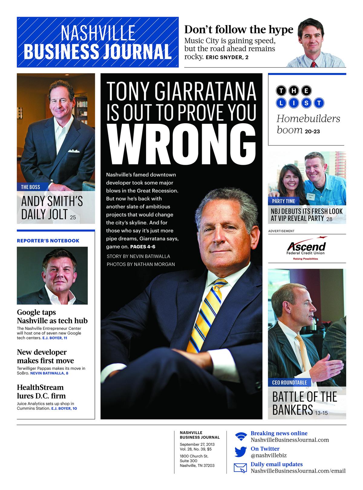 Week 2: Free look at the reinvented Business Journal - Nashville ...