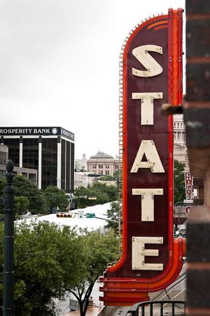 The Stateside Theatre sign, which dates back to 1935, has been restored to its former glory and will light the night sky beginning Wednesday.