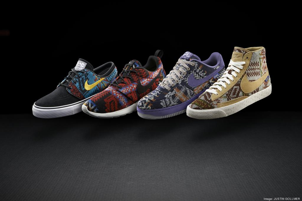 Personal Mareo Creo que estoy enfermo Nike, Pendleton team up on custom shoes - Portland Business Journal