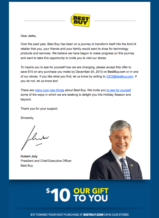 Best Buy offers past shoppers 10 to come back Minneapolis / St. Paul