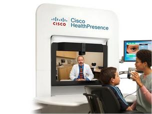 Cisco's HealthPresence technology allows doctors and patients to interact face-to-face during a virtual examination.