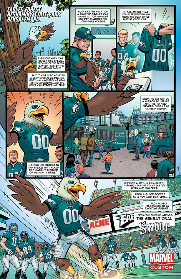 Philadelphia Eagles and Marvel team up for comic strip project