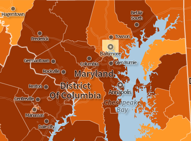 Baltimore County Interactive Map Baltimore City Looks Like An Island Of Poverty In This Interactive Map -  Baltimore Business Journal