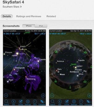 SkySafari is a mobile app for astronomy enthusiasts.