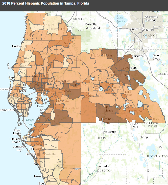 Hillsborough tops area counties in Hispanic population Tampa Bay
