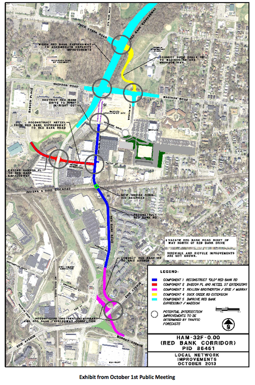 How many lanes does ODOT plan to add to Red Bank Expressway