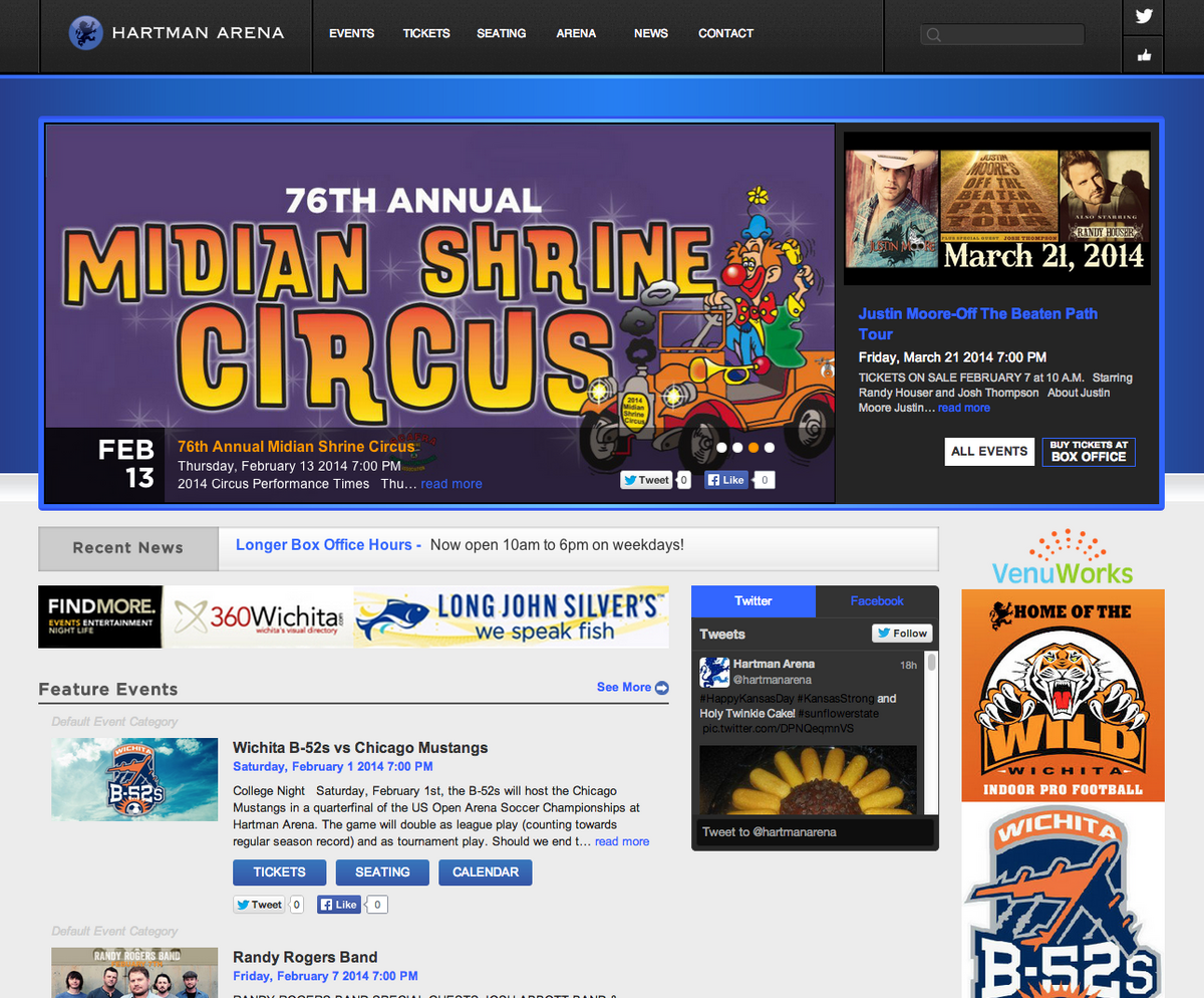 Hartman Arena unveils new website Wichita Business Journal