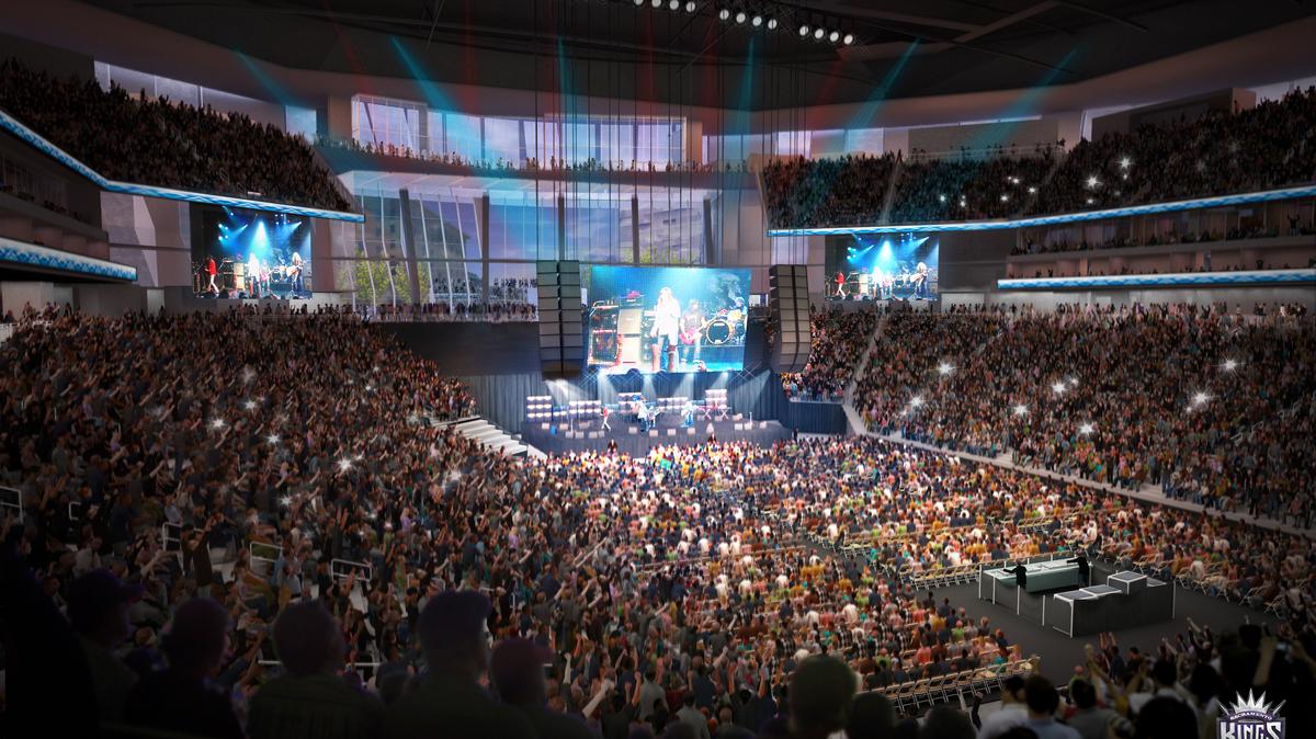 A View of Golden 1 Center in Sacramento, California Stock Photo