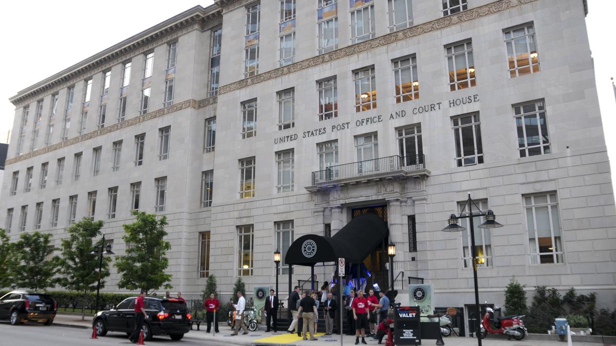 Historic U.S. Post Office and Courthouse building in Dallas on the