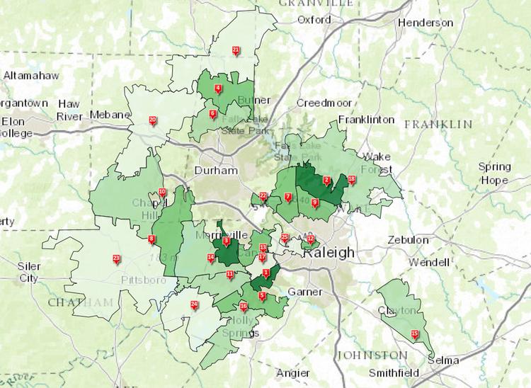 The List Triangles Wealthiest Zip Codes Triangle Business Journal 8559