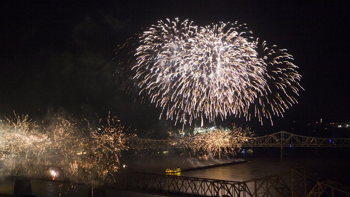 Kentucky Derby Festival’s Thunder Over Louisville fireworks entertain