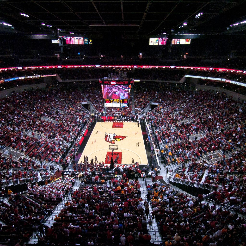 New basketball court installed at KFC Yum! Center