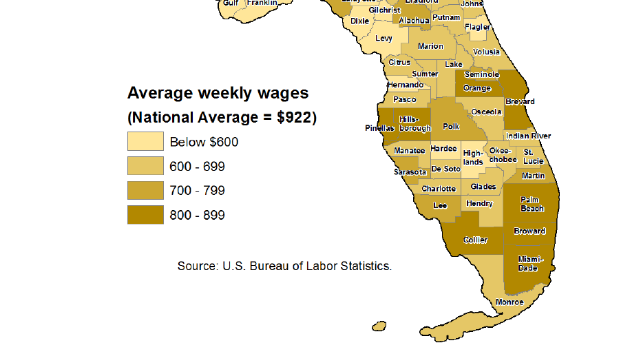 Palm Beach, MiamiDade show good wage growth while Broward lags South