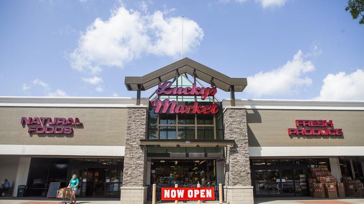 A Lucky's Market storefront in Louisville, Kentucky.