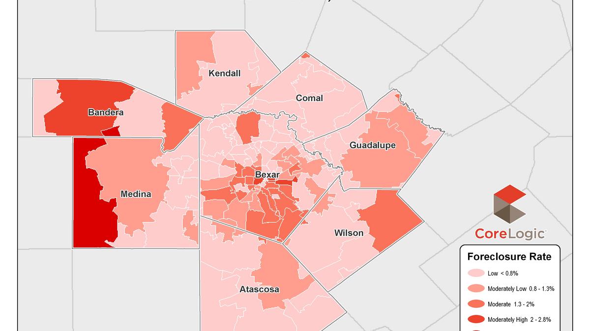 Foreclosures in San Antonio/New Braunfels MSA fell to 0.75 percent