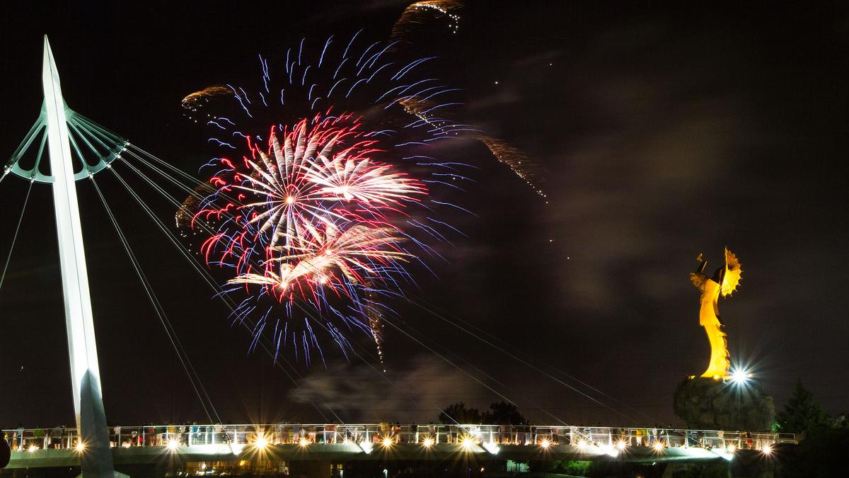 In photos Behind the scenes at the Wichita River Festival fireworks