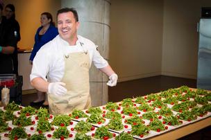 Chef Kurt Boucher (pictured) of the Rendezvous Café at the History Colorado Center, abutting chef Jason Morse of 5280 Culinary LLC, to baker the Colorado Proud cafeteria adulatory Colorado's aliment and agronomical diversity.