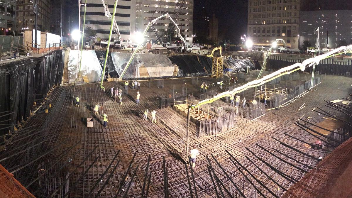 D.E. Harvey Builders pours Hines' 609 Main concrete Houston Business