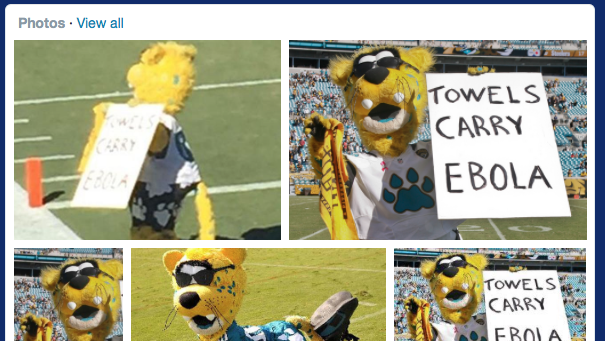 Jacksonville Jaguars apologize for mascot's Ebola sign - ESPN