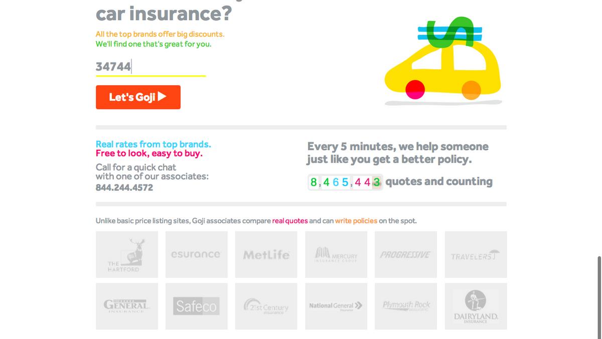 Goji launches Kayaklike insurance quote search tool