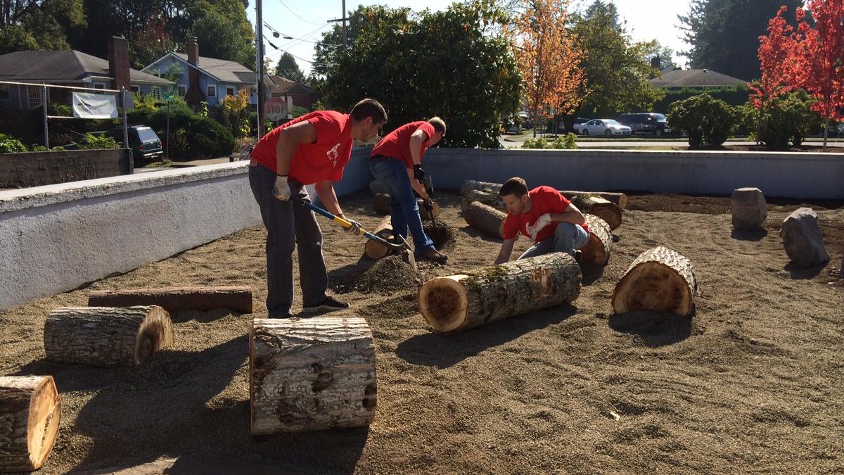 Depave turns parking lot into reading zone at Creston K8 Portland
