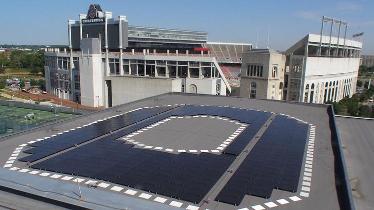 AEP's Block O solar array on the Ohio State University campus.