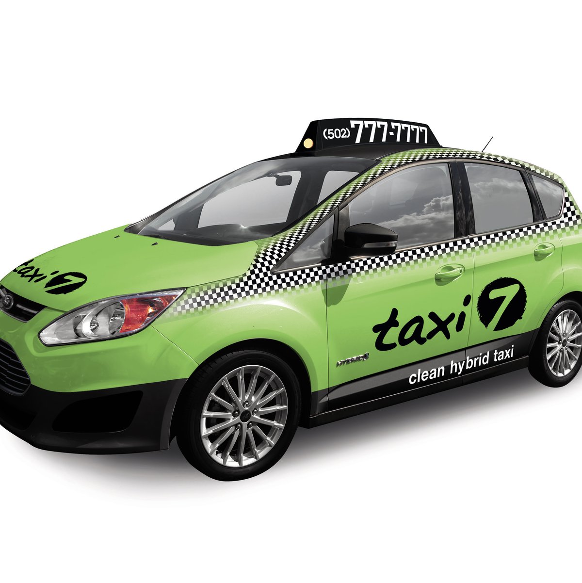 taxi7sideview10x8lightergreen*