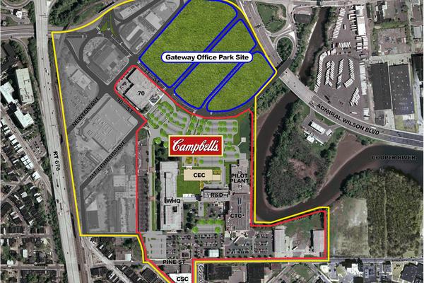 Campbell Site Map Camden New Jersey Gateway Office Park site