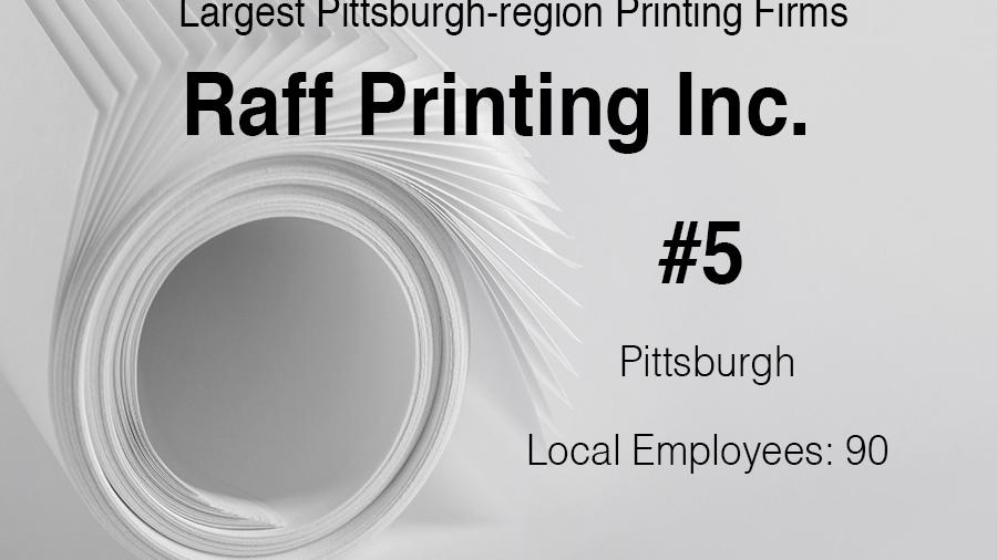 Top 5 Largest Pittsburghregion printing firms Pittsburgh Business Times