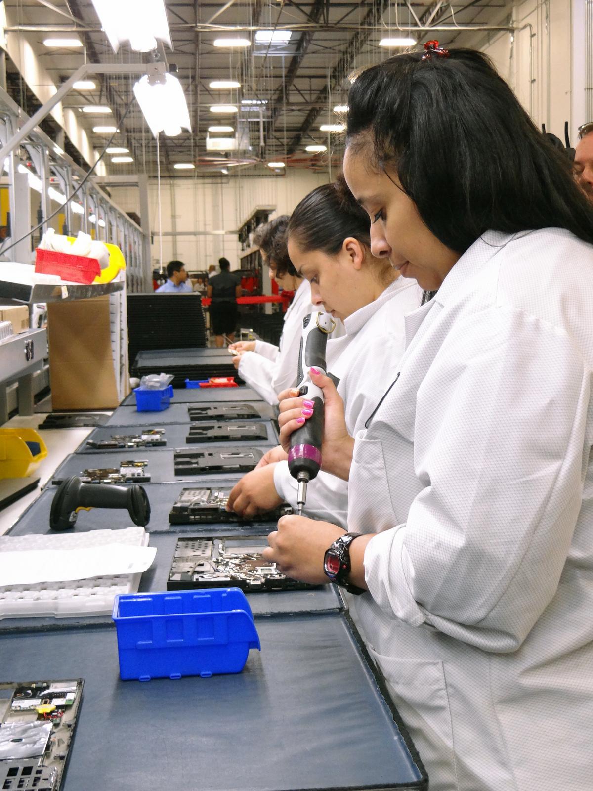 Chinese computer maker Lenovo started its first manufacturing line