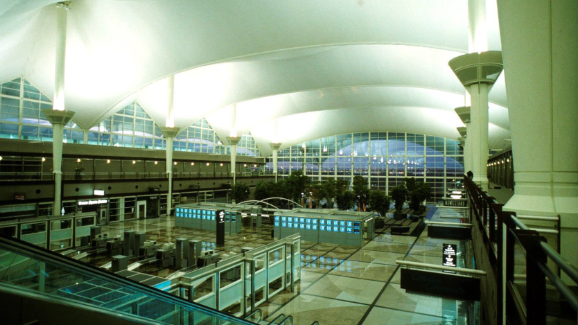 Denver International Airport (DIA) and the Great Hall at Jeppesen Terminal