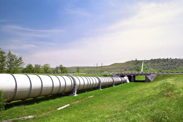 Industrial pipe with gas and oil Industrial pipe with gas and oil