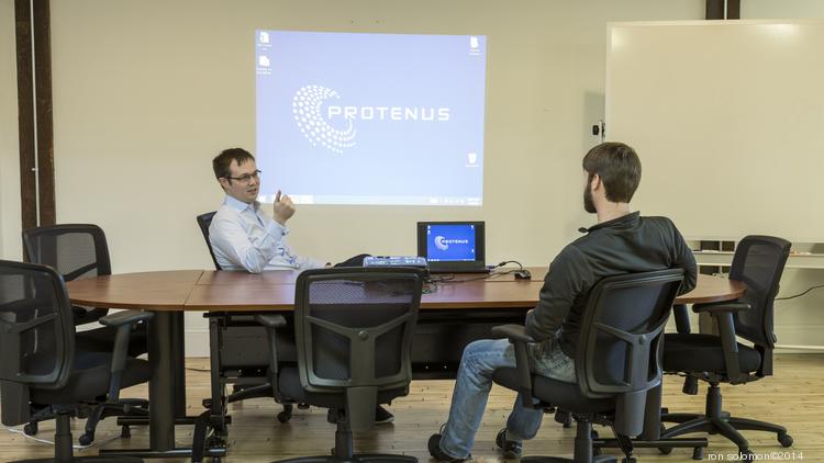 Robert Lord (left) and Nick Culbertson are co-founders of Protenus, Inc., in Baltimore.