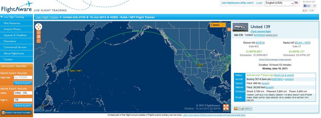 United airlines flight tracker map