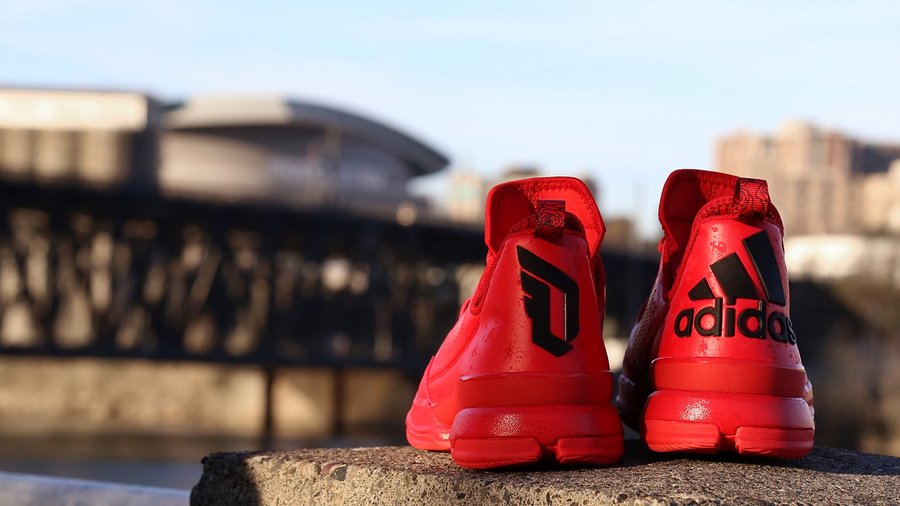 damian lillard shoes all red