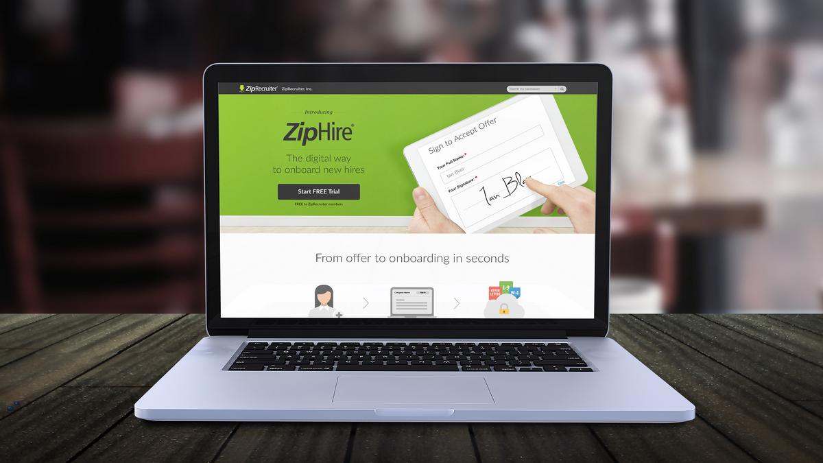 ZipHire from ZipRecruiter helps onboard new employees in a zip L.A